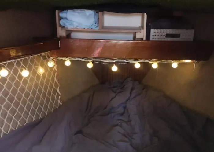 Botel Sailboat Land And Sea, Vegetated